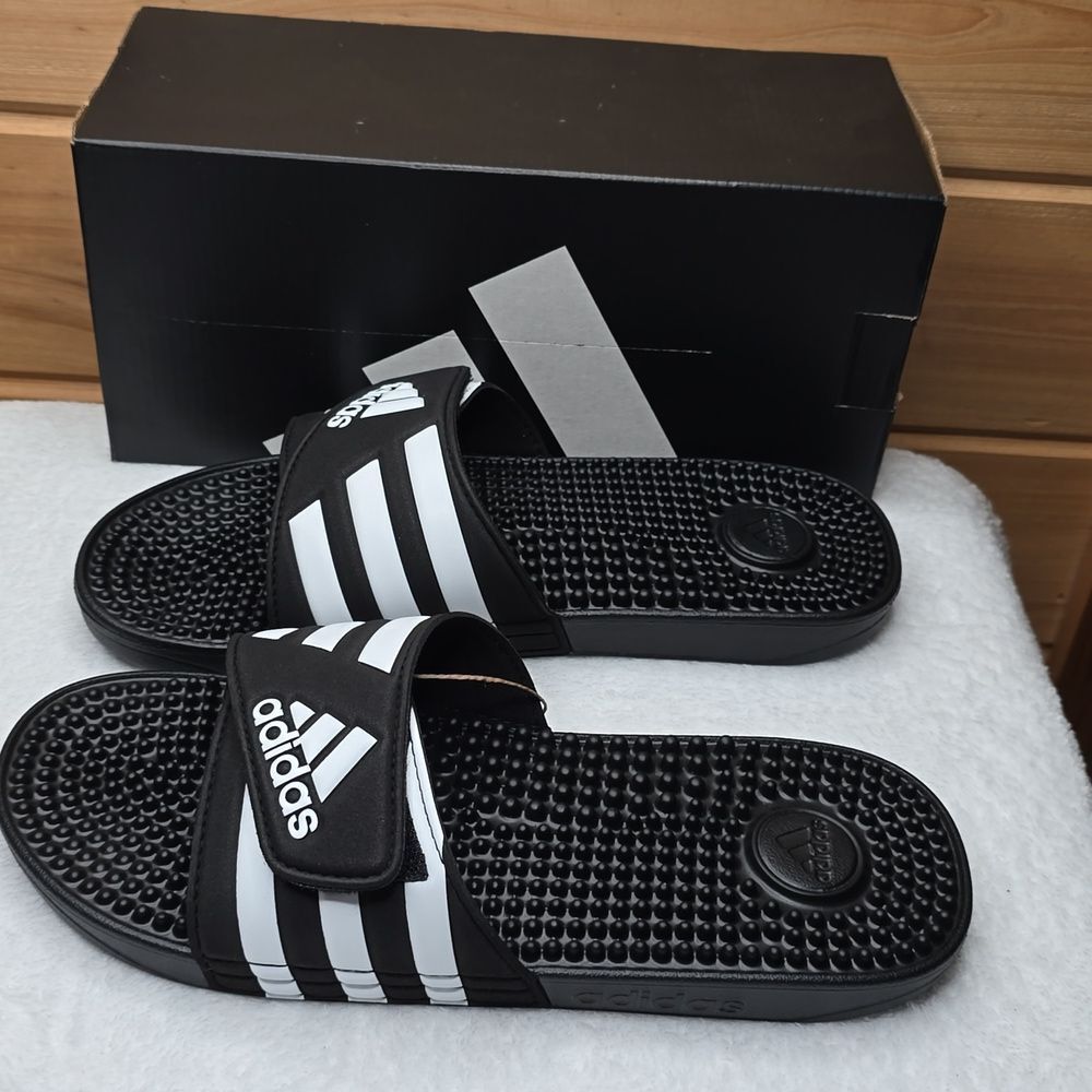 NIB Men's Adidas Adissage Sport Slides Sz M9 / W10 - Picture 5 of 8